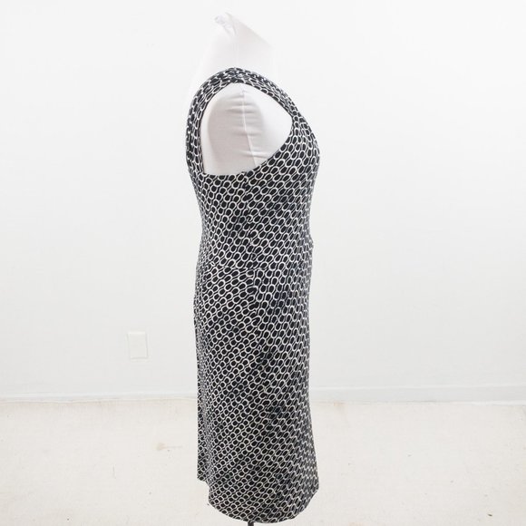 David Meister L Geometric Print Midi Dress Black - Picture 6 of 9